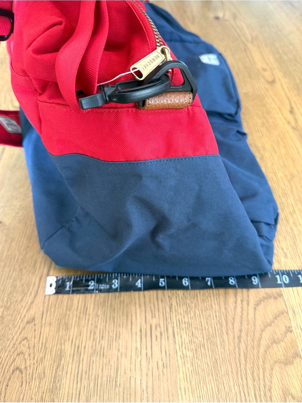 Herschel Supply Co Novel Red Navy Colorblock Duffle Weekender Bag OS - Picture 6 of 16